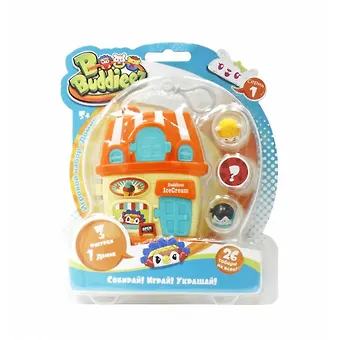 Игровой набор 1TOY/Вантой, Bbuddieez. Оранжевый домик для хранения с подвеской, 18*14*2 см